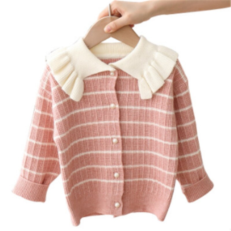 Truien Baby Meisje Jongens Kleding Winter Gebreide Trui Kerst Zoete Trui Vest Jas Gebreide Свитер Кофты Для Девушек: Roze / 2-3 Years