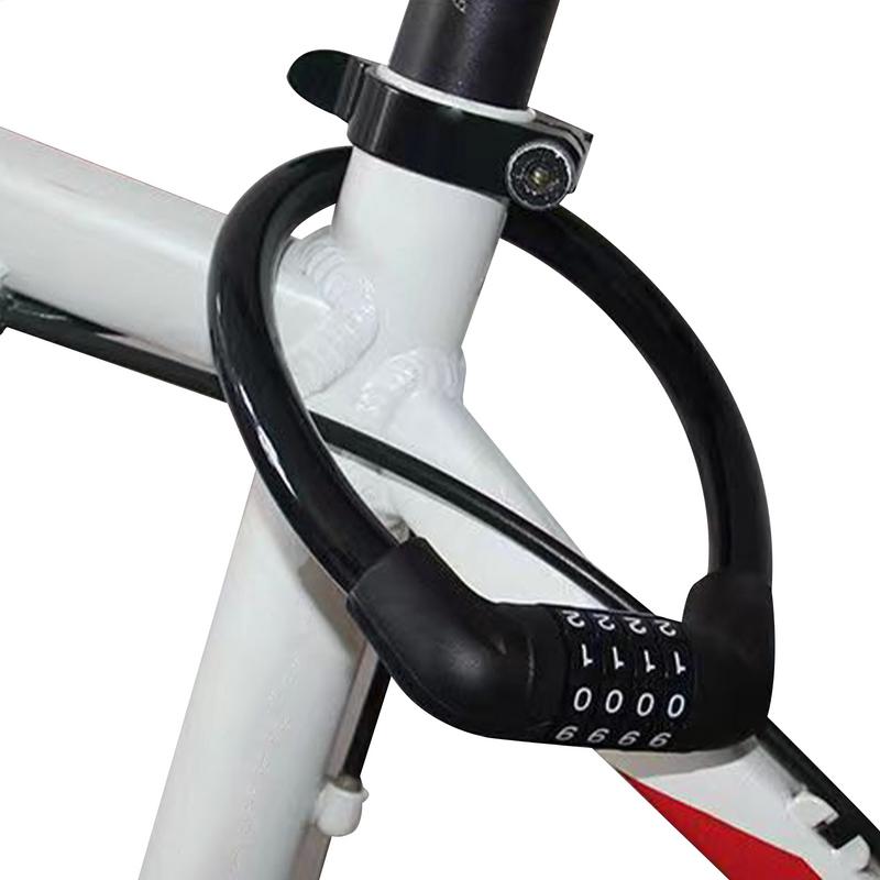 Candado de combinación de bicicleta antirrobo, candado de combinación para bicicletas, candado de bicicletas sin llave de alta resistencia de 4 dígitos para bicicletas eléctricas