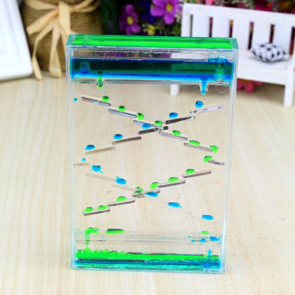 Schreibtisch-gadget, schwebendes farböl, sanduhr, mischung, illusion, timer, fidget-spielzeug, ornament: Blaugrün 3