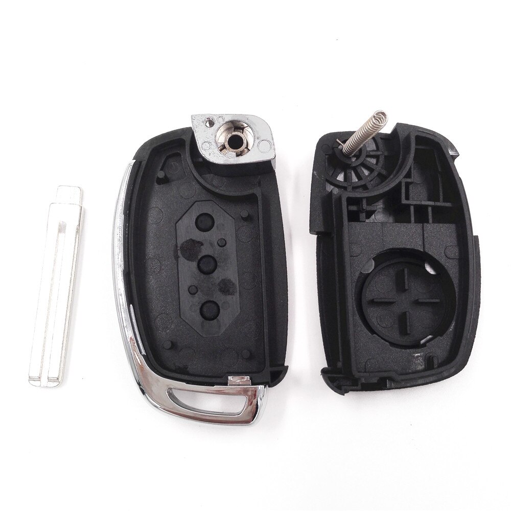 3 Button Folding Remote Key Fob Case Uncut Blade for Hyundai Santa Fe ix45 Car Styling Accessories