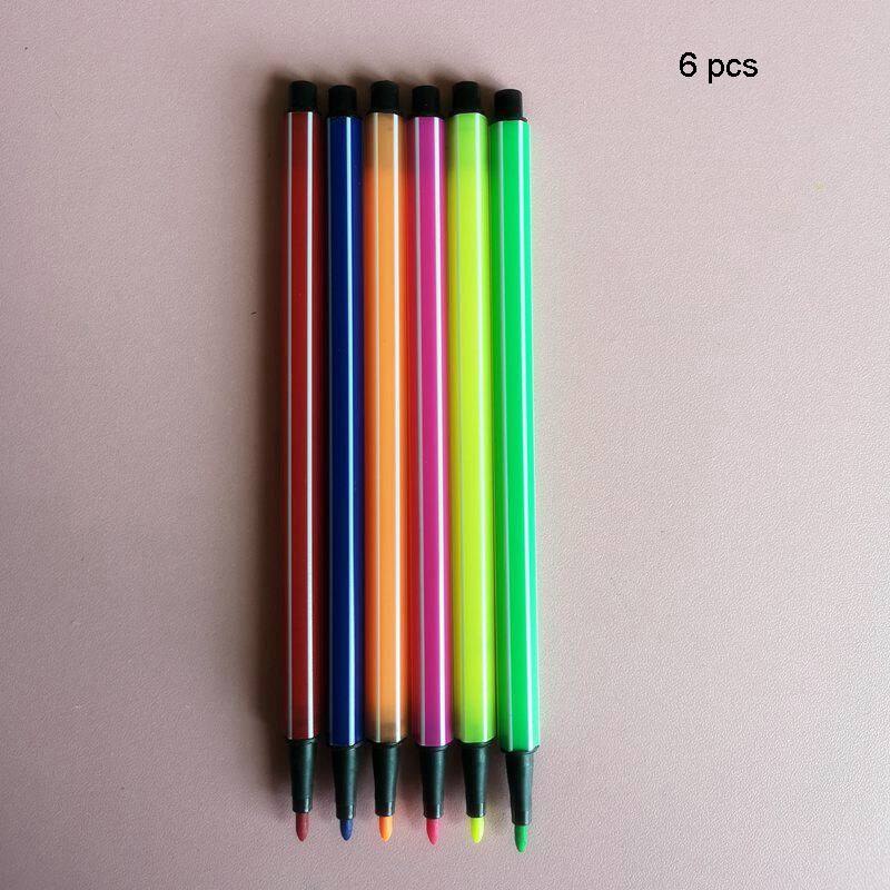 DINGYI-rotuladores de acuarela lavables, no tóxicos, 6/12/18/24/36, para pintar, para niños, suministros de arte: 6 colors