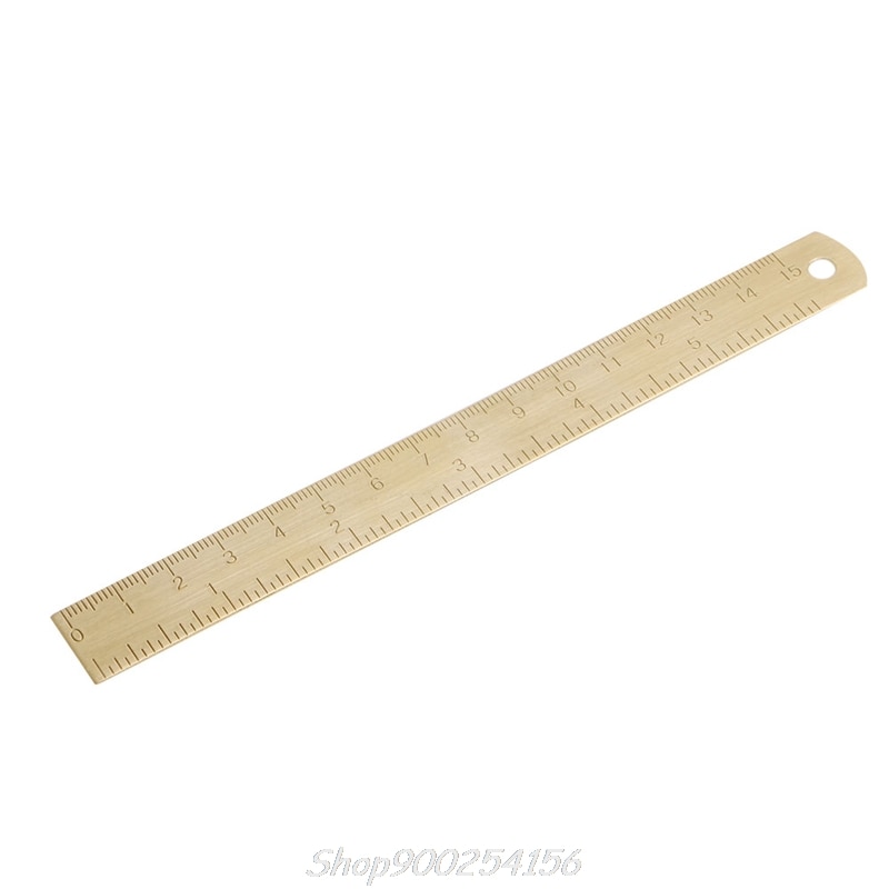 S maat 15cm buiten messing liniaal bladwijzer dubbele schaal cm&inch digitaal voor reisnotitieboek  jy17 20