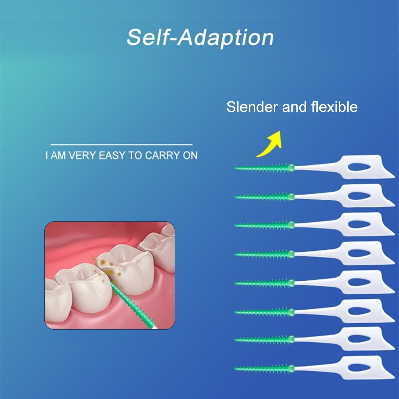 Cepillo Interdental de silicona hilo Dental de 20 piezas palillo de dientes yu-home
