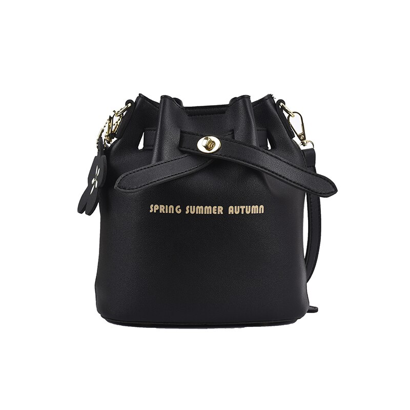 Mini-umhängetaschen aus pu-leder für damen, sommerliche schultertaschen, Bote Taschen, süße beuteltaschen und geldbörsen: Schwarz