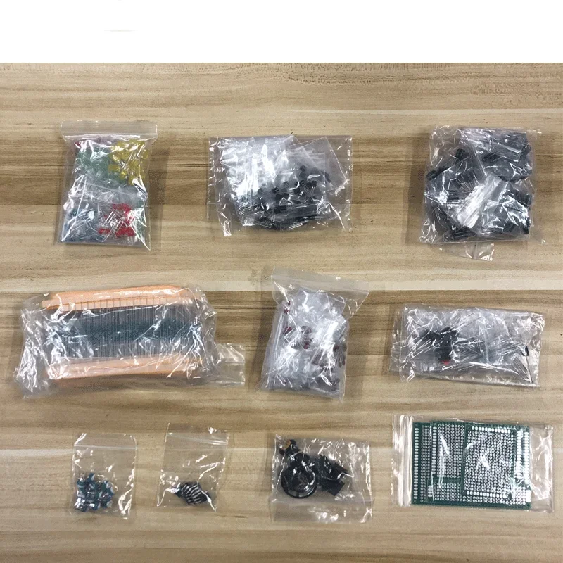 1900 pcs Mega Electronic Component Kit including Assortment + Capacitors + Resistors + LED + Transistors + DC Jacks + PCB +opamp