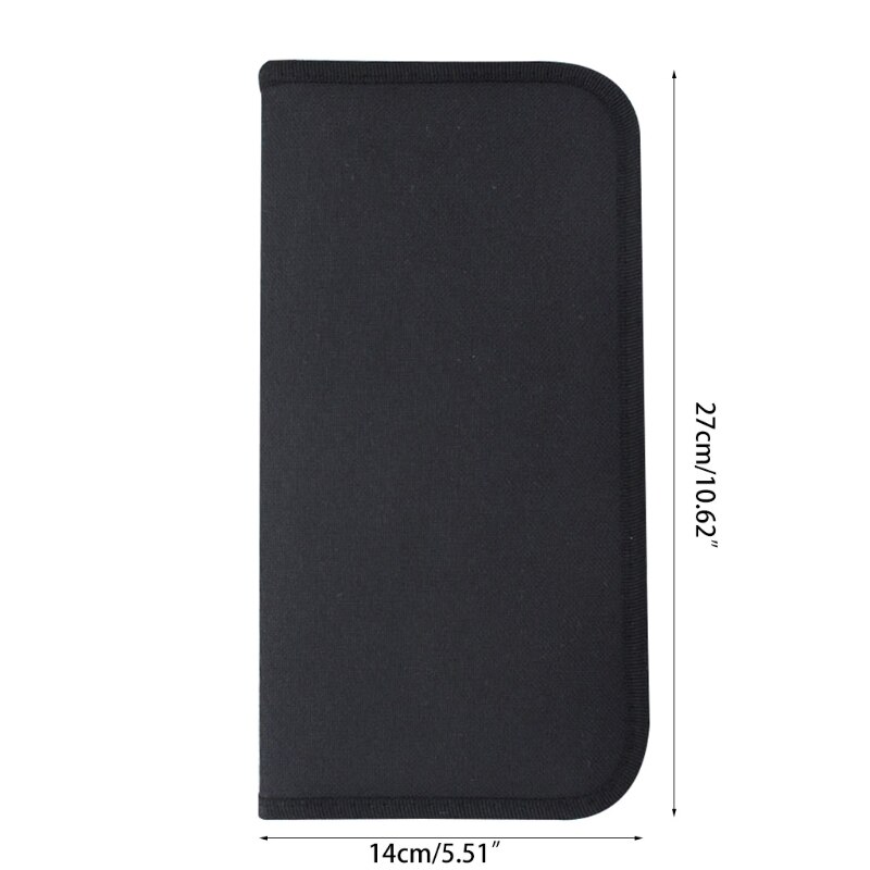 Set van 15 olieverfkwasten, zwarte canvas tas met rits en schraper/spons  m2ec