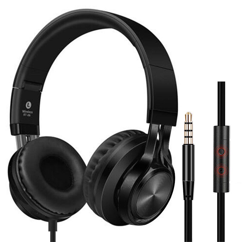 Unitop gaming headset estéreo com fio fones de ouvido graves 3.5mm com microfone para o telefone móvel computador portátil alta fidelidade: Black