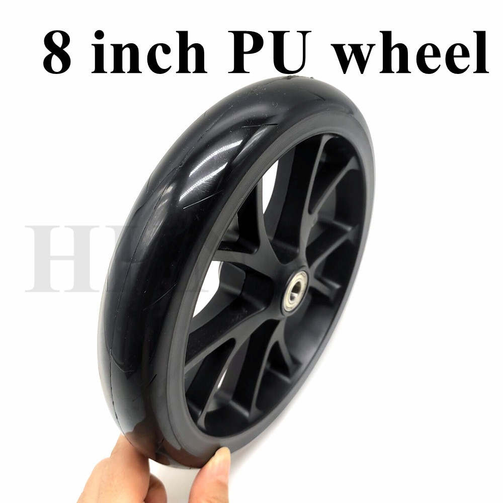 1pcs 8 Inch Wheel 200mm PU Silent Skateboard Wheels for Small Pull Car Luggage Cart Shopping Cart 8'' Caster Wheel