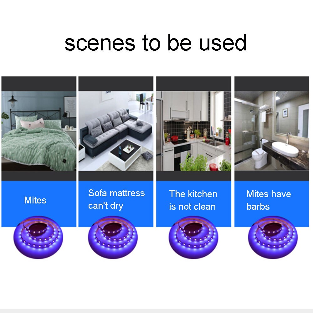 5V UVC Germicidal Disinfection Light Bar Bactericidal Lamp Ozone Sterilizer Mites Light Strips UV Led Strip Light