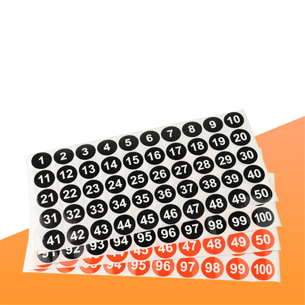 Etiketten Nummerstickers 1-50 Nummerstickers Opeenvolgende nummerstickers Zelfklevende sticker Waterdichte opslagclassificatie