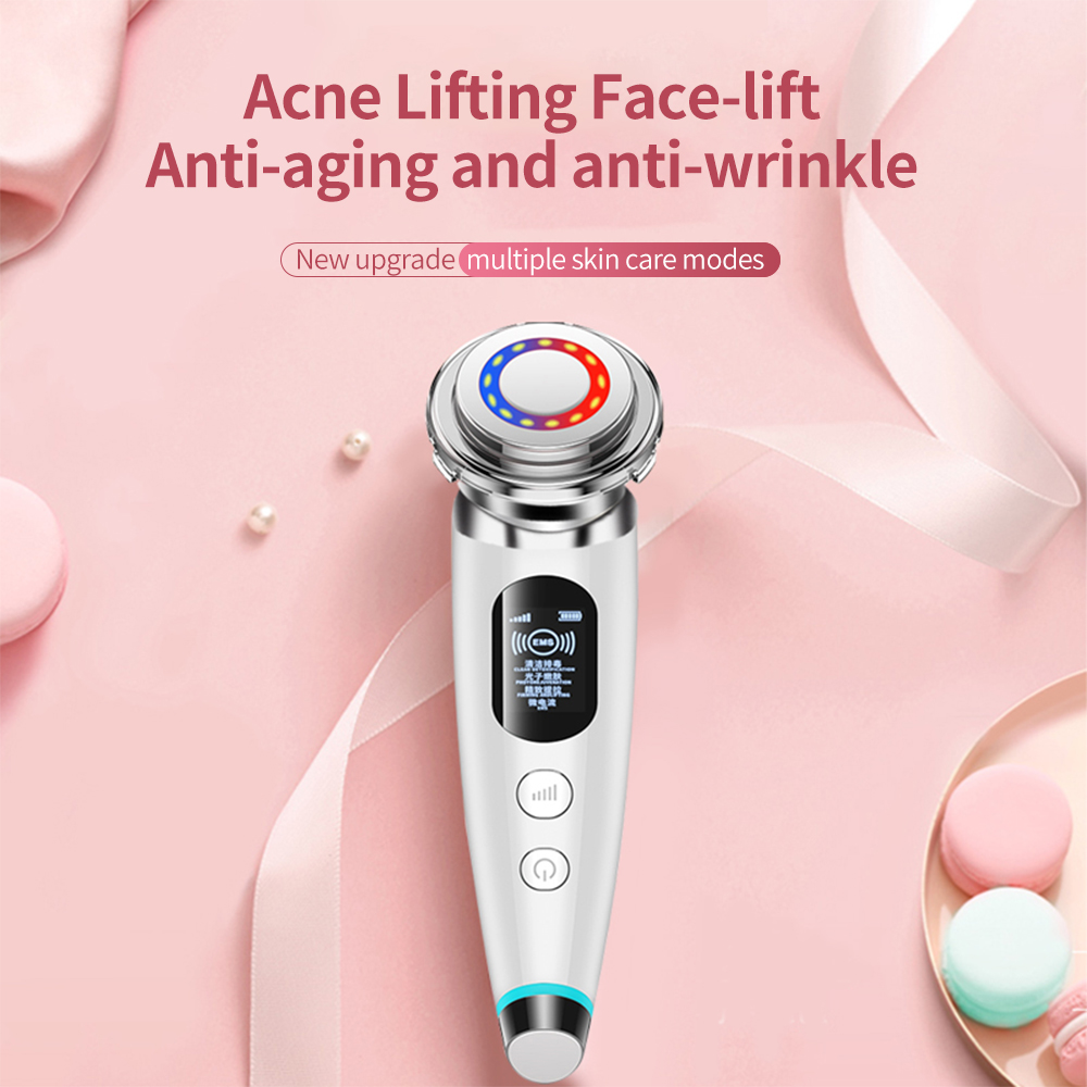 EMS V Face Shaper Lifting Facial Massager Double Chin Reducer LED Mesotherapy Radio Frequency Skin Tightening Wrinkle Removal