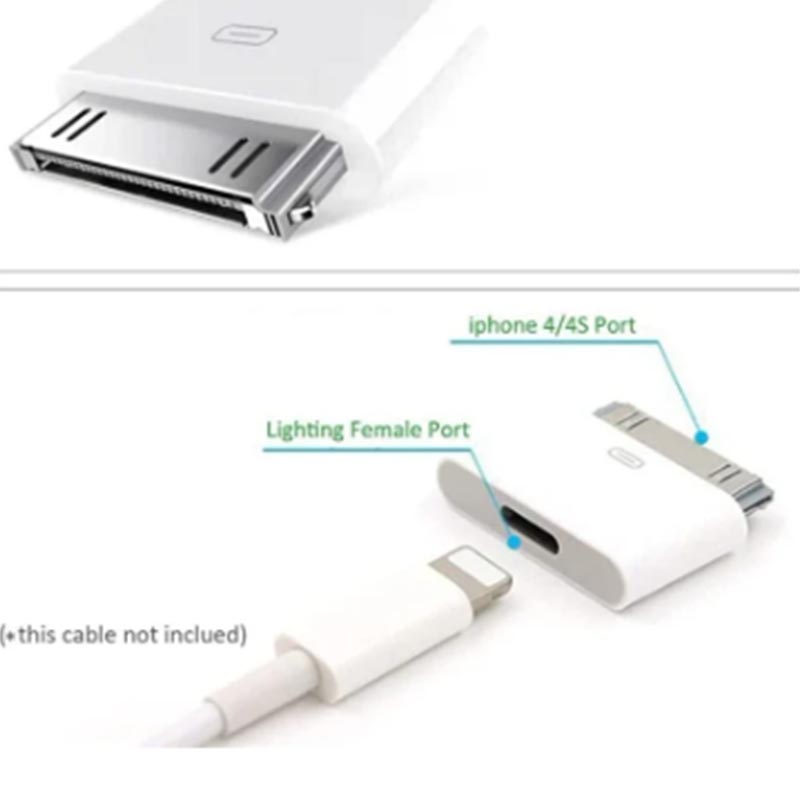 Beleuchtung zu 30Pin Adapter 8Pin Stecker auf 30 Pin Buchse Lade Sync Konverter für IPhone 4 4S IPad 2 3 IPod Touch Ladegerät Kabel