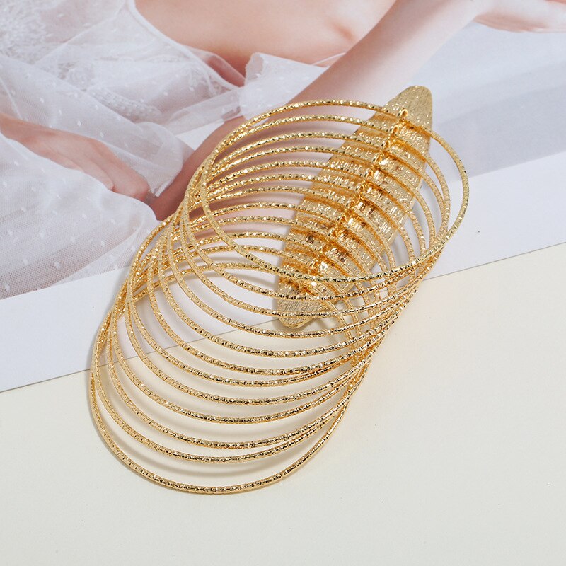 LZHLQ Círculo Geométrica Multilayer Pulseira Fio Maxi Moda Resina Manguito Pulseira Para As Mulheres 2020 Acessórios de Moda Jóias