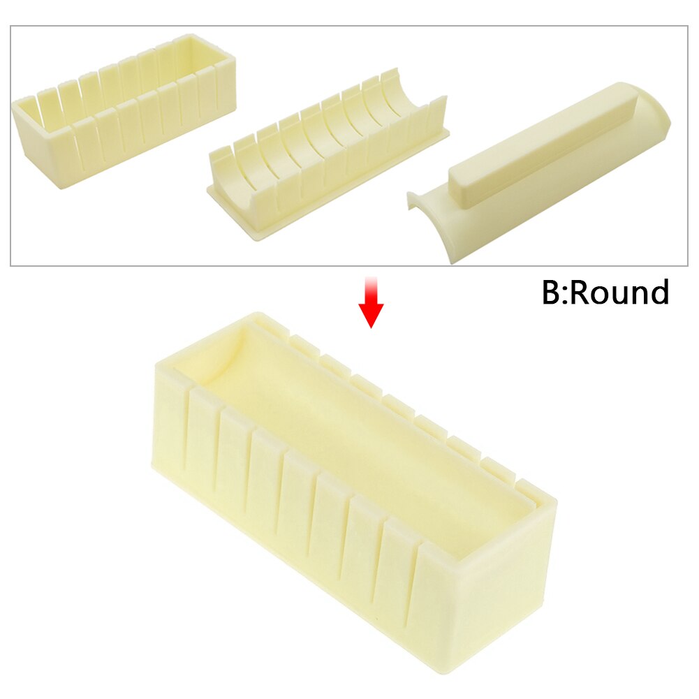 Sushi Maker Equipment Kit,Japanese Rice Ball Cake Roll Mold Sushi Multifunctional Mould Making Sushi Tools Kitchen DIY Set