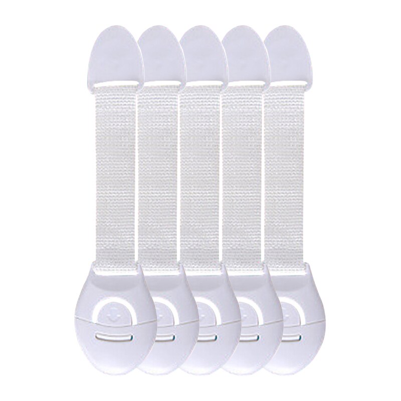 5 Stks/partij Baby Ladeblokkering Kinderen Beveiliging Kind Lade Deur Sloten Kabinet Kast Veiligheid Kids Sloten Voor Garderobe: White 5pcs Smile
