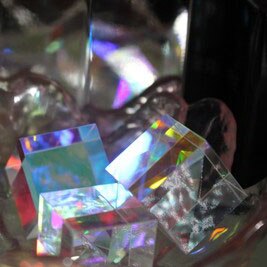 Cubo de luz de 6 caras con prisma cuadrado, Prisma de Color, lente de vidrio óptico, instrumento de experimento