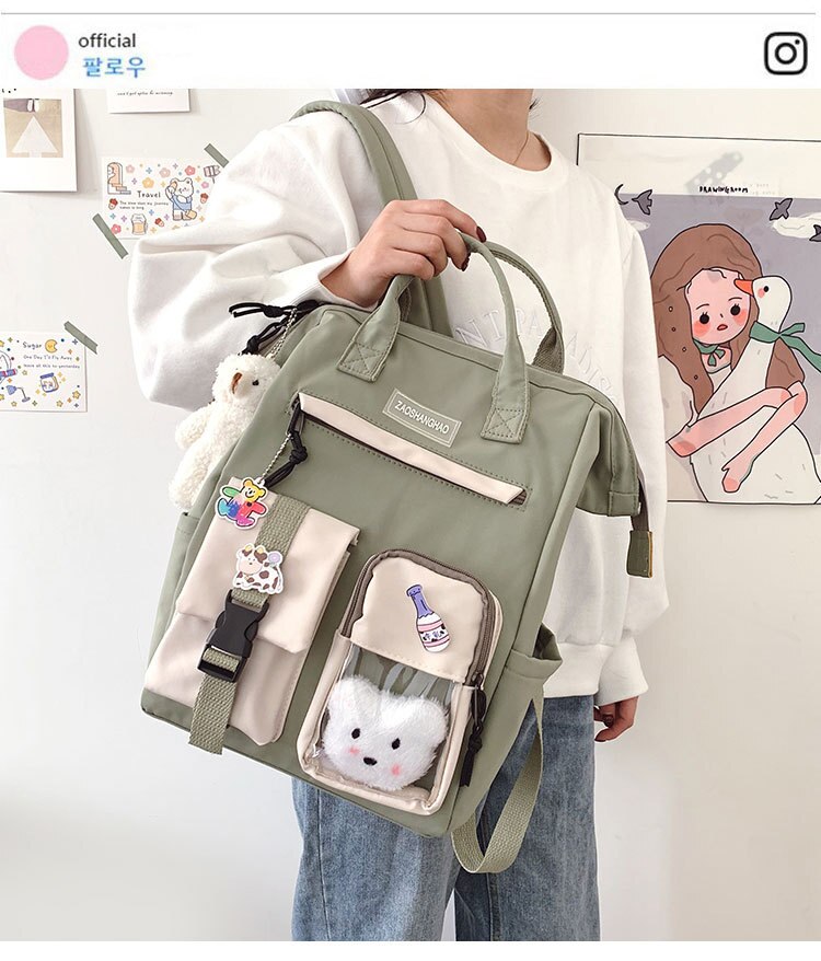 Vrouwelijke Jk Japanse Ita Tas Kawaii Transparante Zak Student Schooltas Grote Capaciteit College Stijl Rugzak Voor Vrouwen