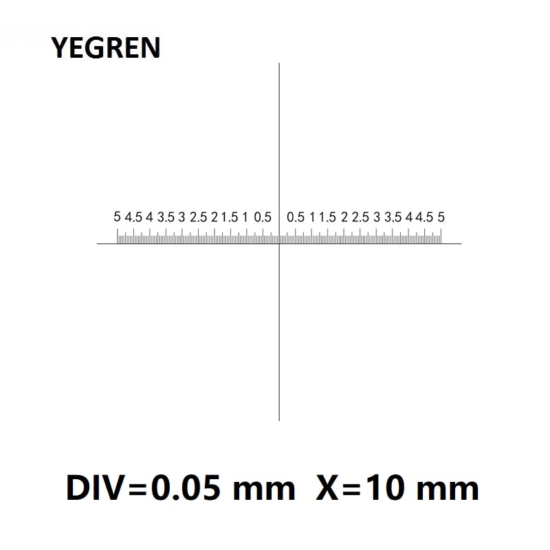 Diameter 20 mm Eyepiece Micrometer Cross Reticle Vertical Line Horizontal Ruler 5-0-5 Ocular for Biological Microscope Ocular