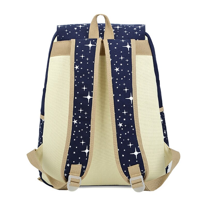 3 stk / sæt kvinder rygsæk skoletasker stjerne udskrivning søde rygsække med bjørn til teenagere piger rejsetaske rygsække mochila