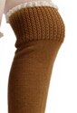Calentadores de piernas de punto para niñas a la botones de encaje de ganchillo calentadores de piernas para NIÑOS Calcetines de bota infantil de invierno para chico: Khaki