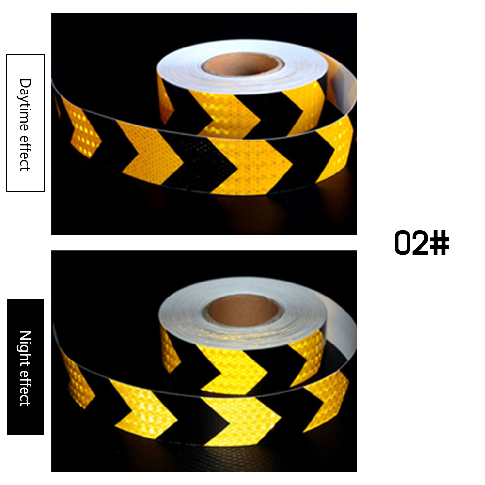 Auto veiligheidswaarschuwingstape reflecterende sticker fietsframe motorfiets fiets sticker decor reflecterende strips veiligheidsmarkering waarschuwingstape: YELLOW