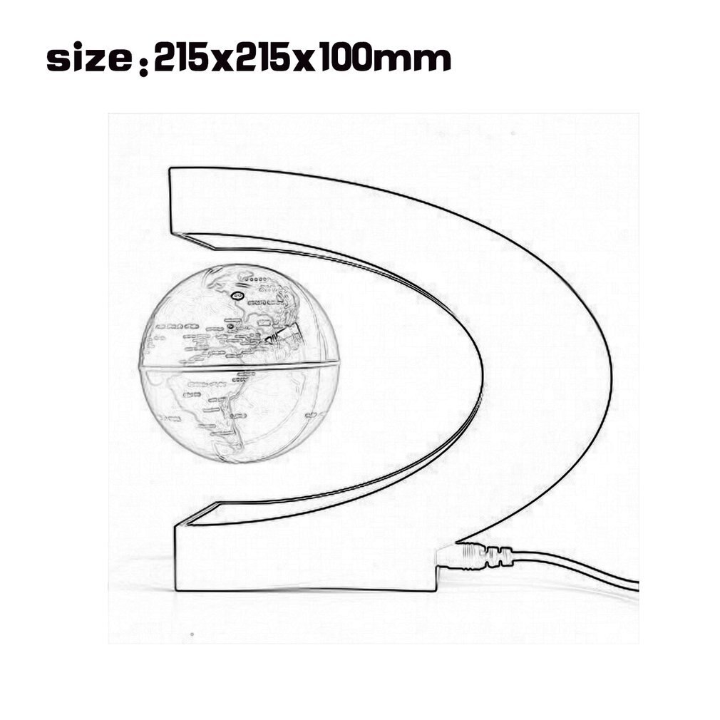 Bola flotante del mapa del mundo levitación magnética lámpara del globo de la Oficina fresca decoración del hogar lámpara del globo terrestre