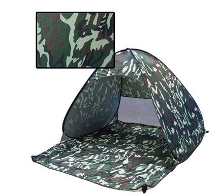 Ultralight Pieghevole Tenda Pop Up Automatico Aperto Tenda Della Spiaggia Famiglia Turistico Pesce Camping Tenda Da Sole tenda: camouflage