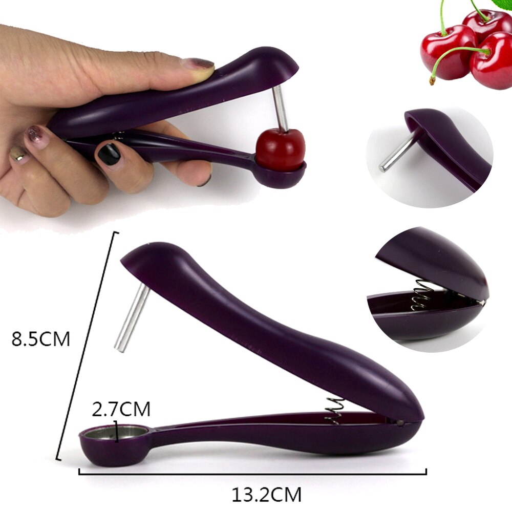 Cherry Corer Cherries Seed Extraction Machine Core Seed Remover Fruit Stone Extractor Home Kitchen Cherry Cleaning Fruit Tools