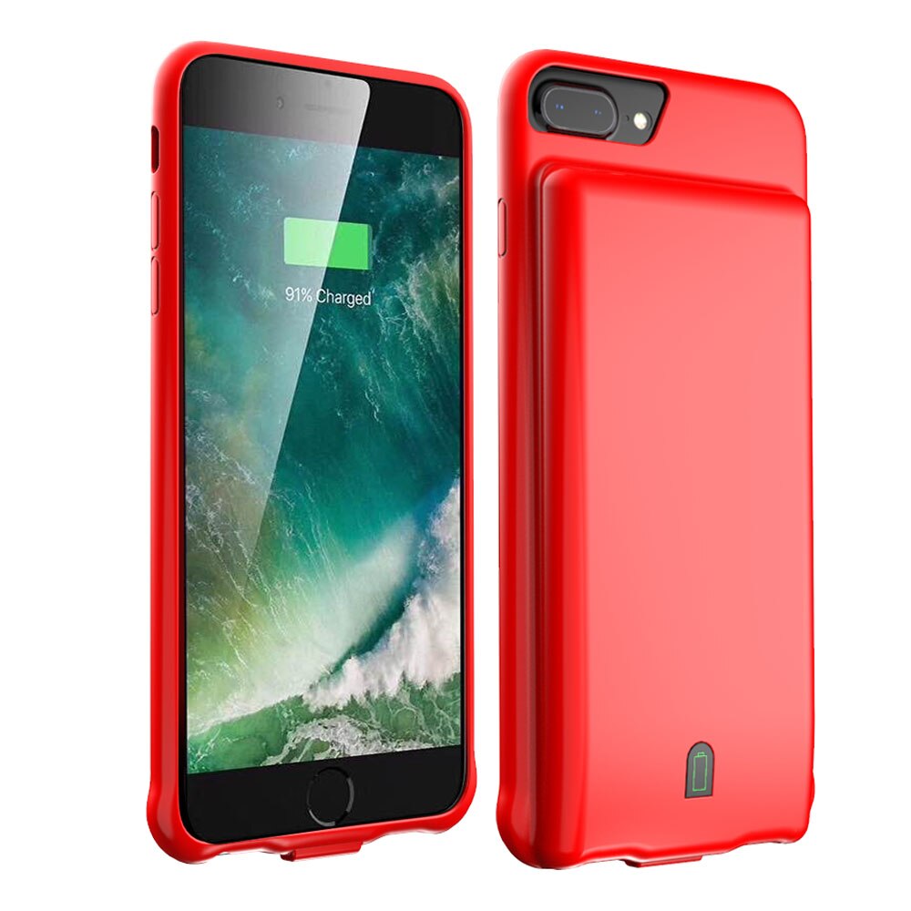 Araceli para iphone 6 plus caso de bateria 7000 mah banco de potência para iphone 6s mais 7 8 mais caso carregador de bateria