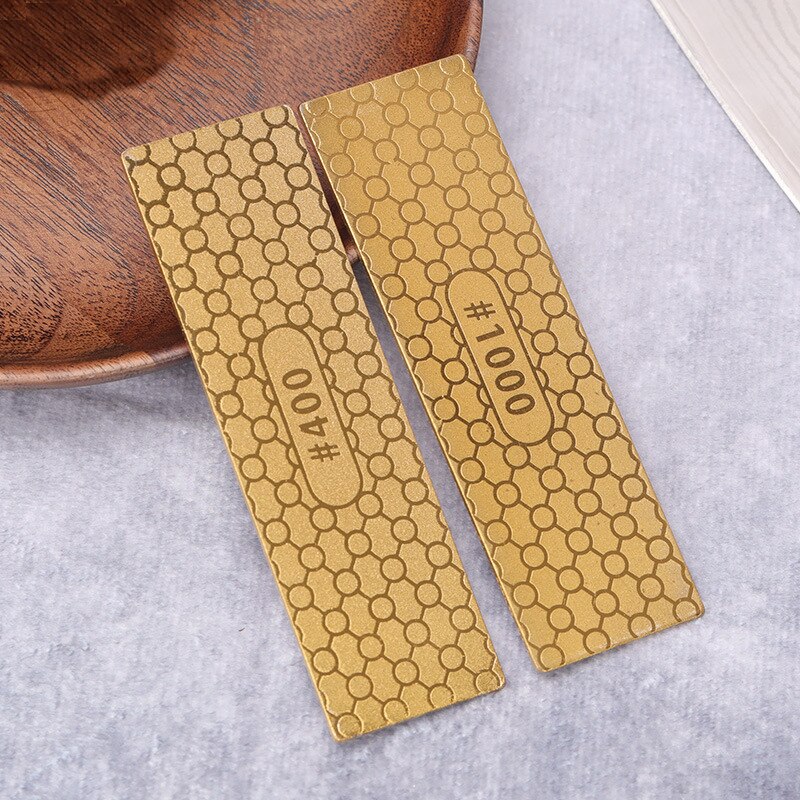 Diamond Sharpener Stone Double-sided Kitchen Outdoor Knife Sharpener Grinding Tools Honeycomb Titanium-plated Whetstone