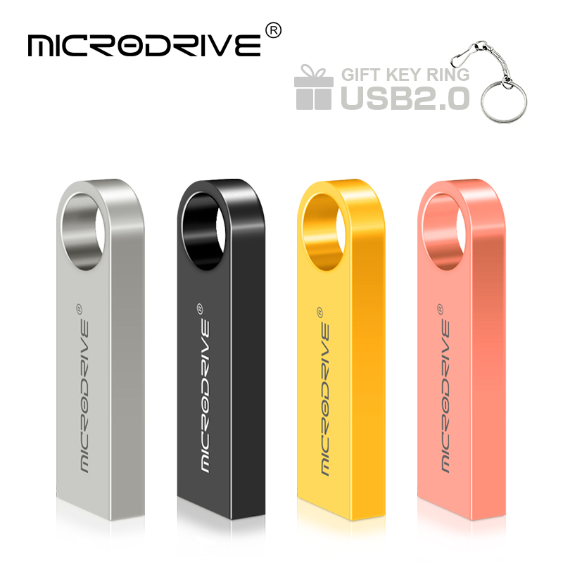 Metallo USB Flash Drive 64 gb pen Drive 16GB 8GB Pendrive 32gb Bastone di Memoria Flash 128gb impermeabile pen Drive disk usb per auto