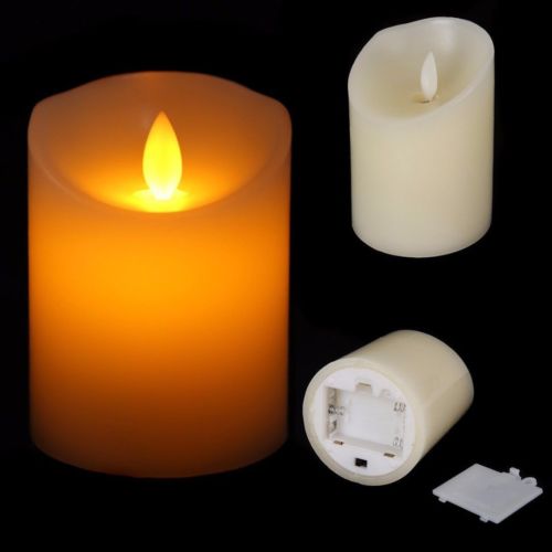 Red White Romantic Electronic LED Flameless Carve Swing Flickering Simulation Candle Light