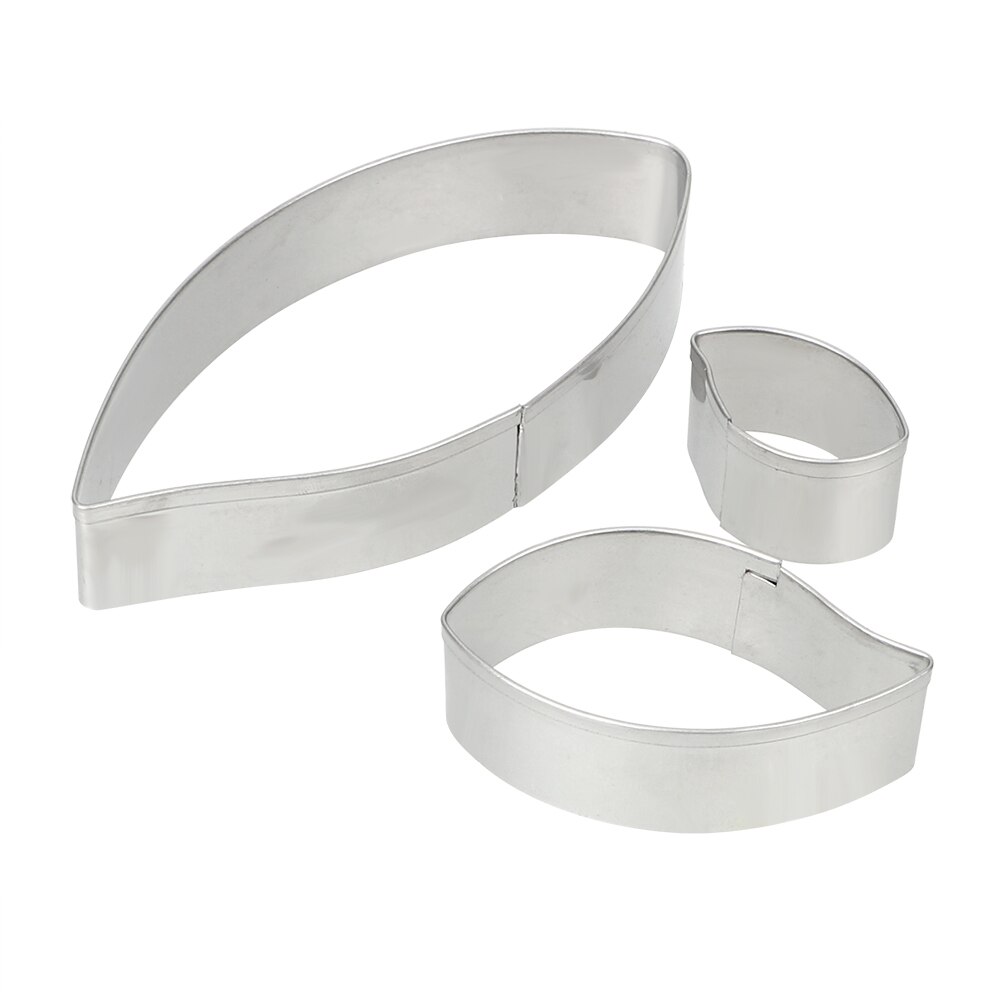 Biscuit Cookie Cutter Rvs Fondant Taart Bakvorm Cake Decorating Tool Pastry Gereedschap 3 Stks/set Bladvorm Cookie Mold