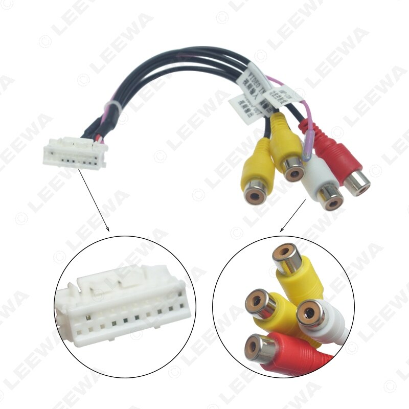 Leewa Auto Head Unit Stereo Kabelboom Kits Compatibel Voor Xy Auto Android Oplossing Interface # CA4919: 4.4Pin RCA