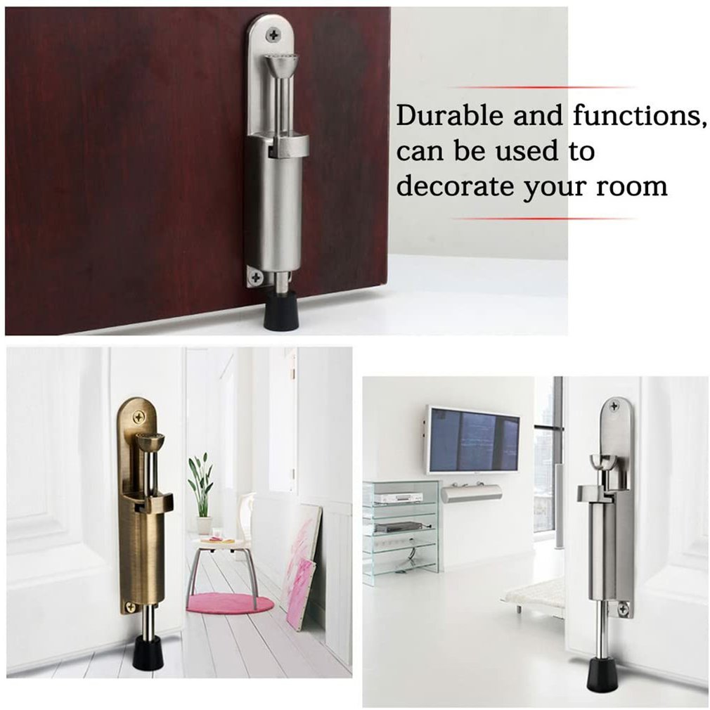 Stainless Steel Door Stop Foot Step On Door Stopper Door Locator Brake Door Stopper Invisible Anti-collision Door Stopper