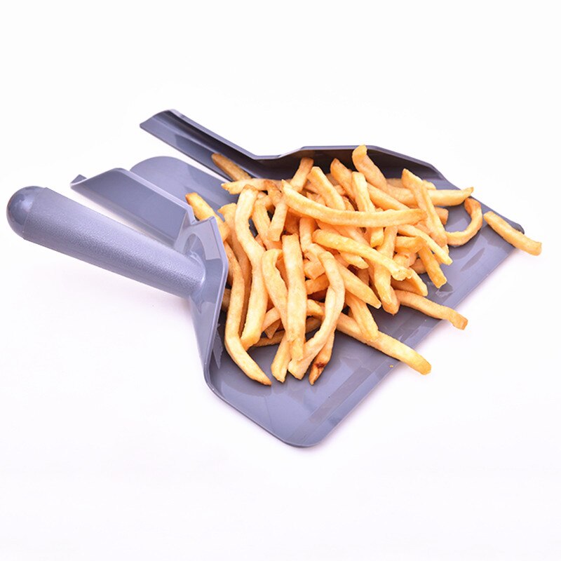 Nuttig Chip Scoop Voedsel Frieten Food-grade Plastic Schop Fry Scoop Met Handvatten Grip