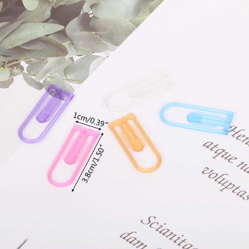 60 stk lille mini papirclips kawaii candy farve klar papirvarer ringbind clip bord kontor skoleartikler 77ha