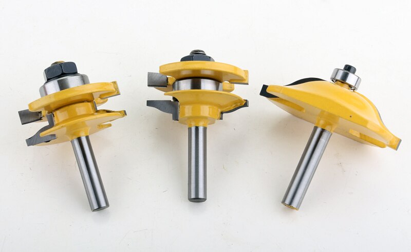 3PC 8mm Shank Raised Panel Cabinet Door Router Bit Set - 3 Bit Ogee Woodworking cutter woodworking router bits