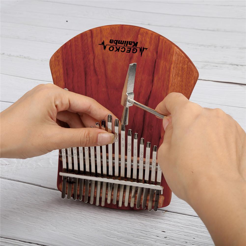 Gecko 17 Toetsen Kalimba Afrikaanse Kamfer Hout Duim Piano Vinger Percussie