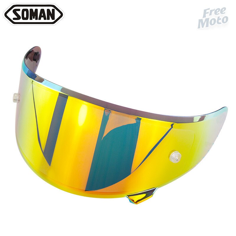 SOMAN-visera solar para casco de motocicleta SOMAN 961 X7 X8, protección solar UV, antideslumbrante, accesorios para casco de motocicleta: Tea tablet REVO Red