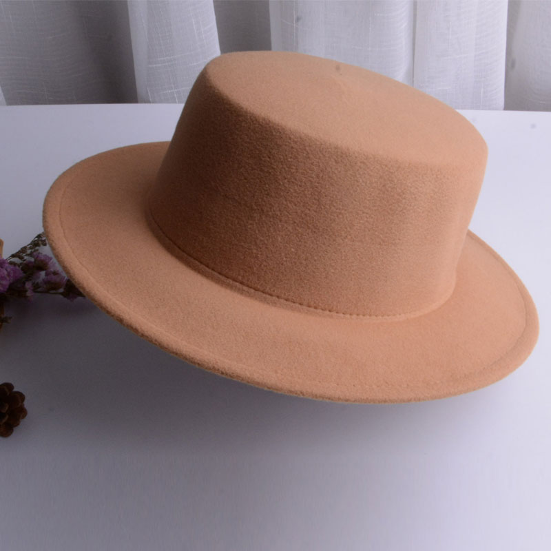 Bred rand svart fedora hat svinekage hat mænd damer filthuer mænd kvinder sorte herre hatte fedoras