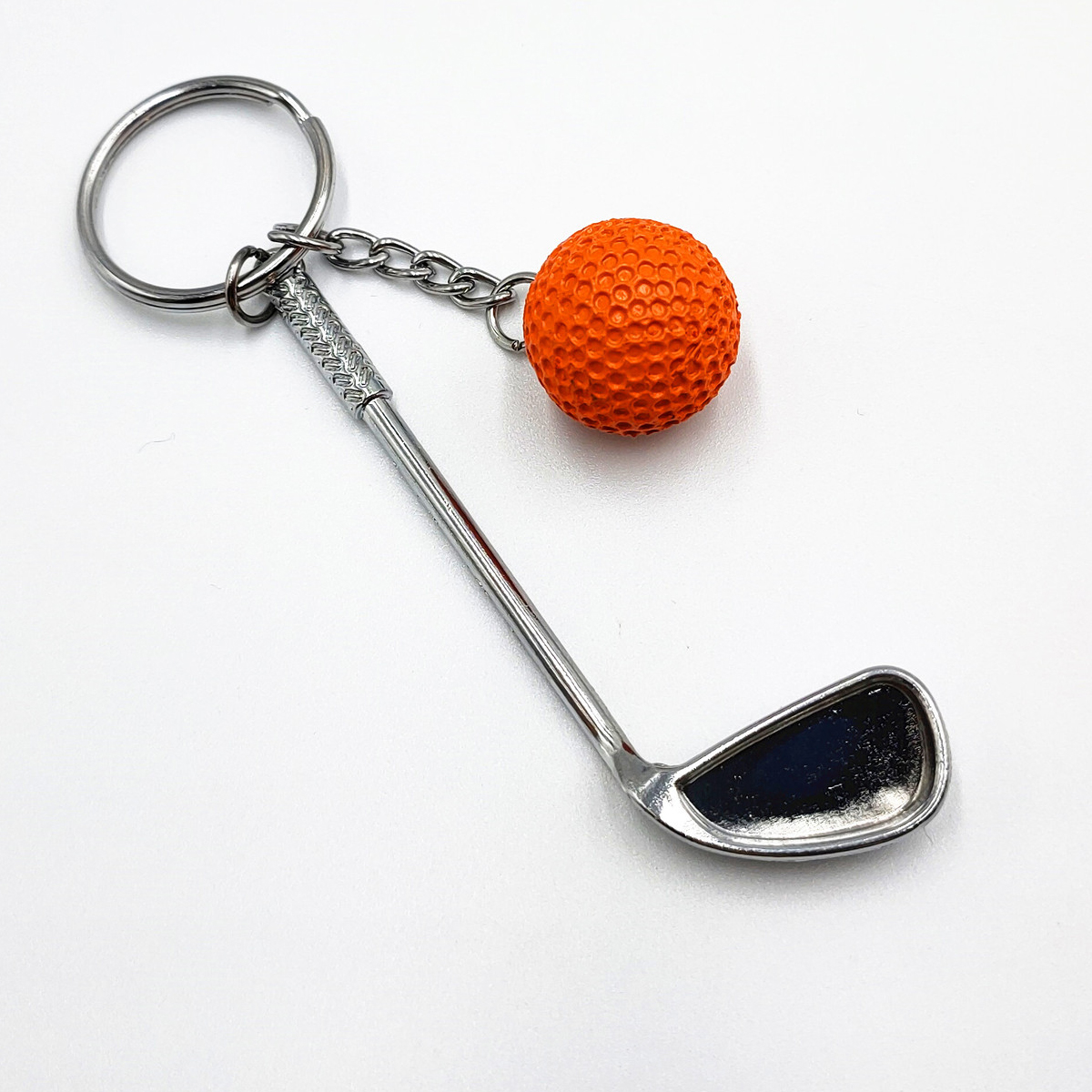 Mini llavero con colgante de raqueta de tenis, bonito llavero deportivo, buscador de anillos, accesorios Holer, para fanáticos de adolescentes: Blanco
