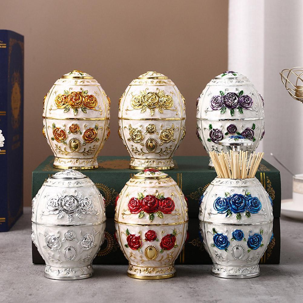 Chinese Style Multi-color Round Bottom Toothpick Jar Toothpick Pops Restaurant Out Box Table Toothpick Automatically Holder Y1z2