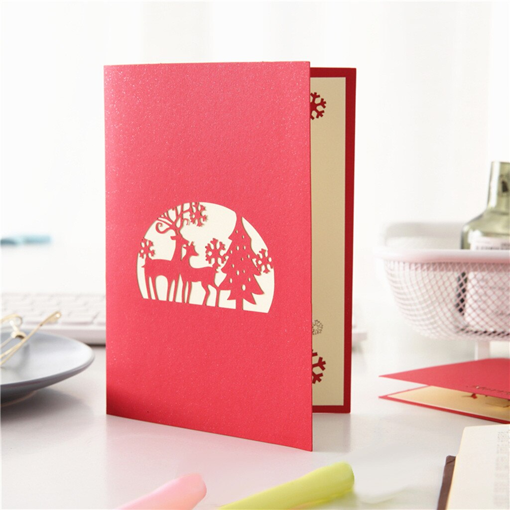 Christmas 3d Stereo Greeting Card Ar Virtual Imaging Technology Partecipazioni Matrimonio Christmas Greeting Cards