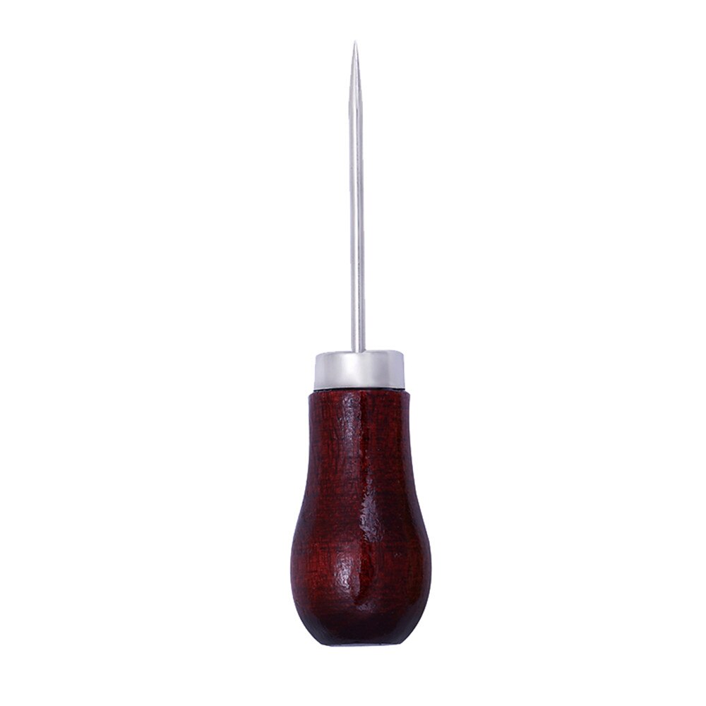 KAOBUY-punzón con forma de calabaza, herramienta para perforar mango de madera, tela artesanal de cuero, mango de madera, rascador, punzón para trabajo de cuero