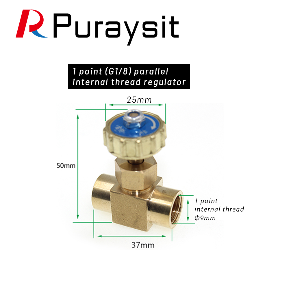 Brass Regulator Miniature Flow Control Valve 1 point 2 point Needle valve 8.5mm 10mm oil valve Corrosion Resistance Acid