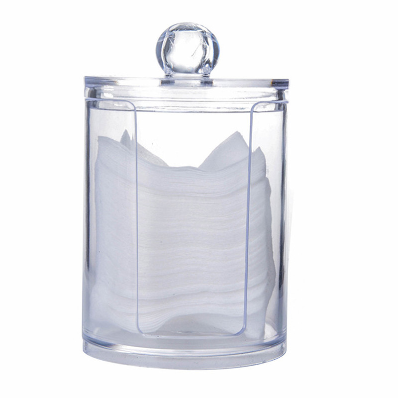Acrylic Cotton Swab Cotton Storage Box Portable Transparent Dustproof Cosmetic Container Jewelry Storage Box