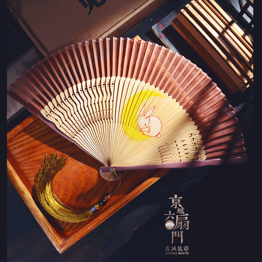 Japanese Hefeng Dragon Printing Craft Fan Fan 6" Ladies Folding Fan Folding Chinese Style Summer: Mojin