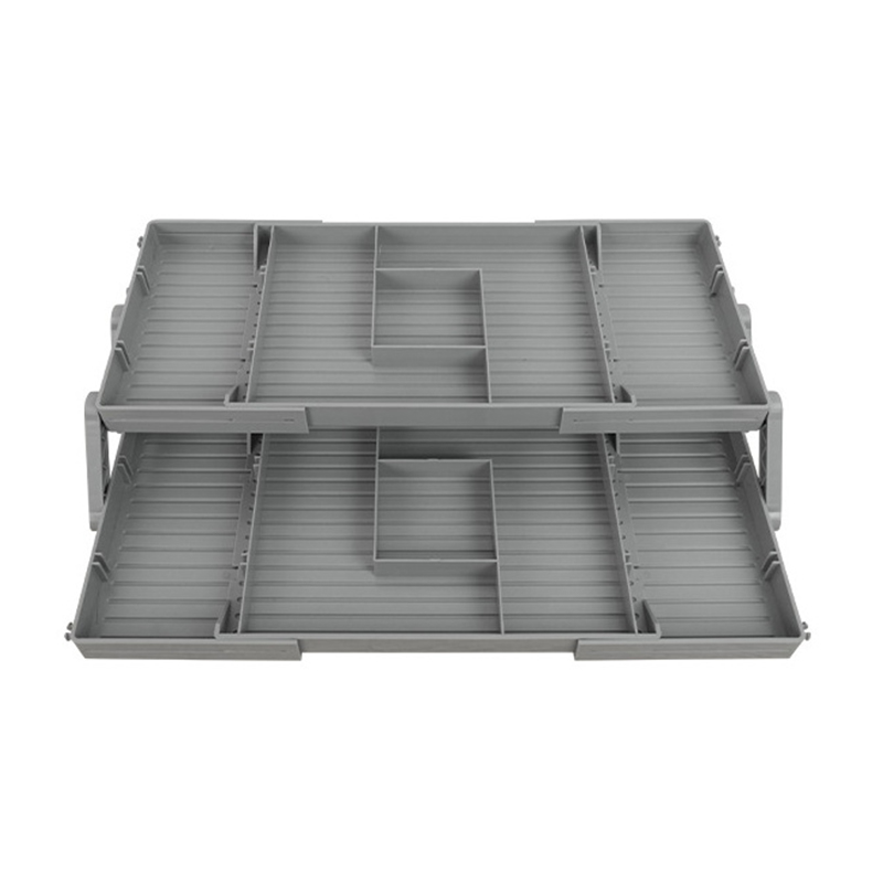 2/3 Foldable Drawer Organizer Multi Level Storage Tray Adjustable Divider Versatile Jewelry Cosmetics Drawer Organizer: Orange