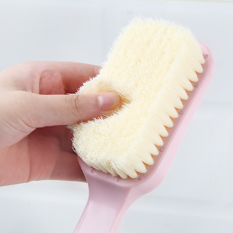 Badebørster langt håndtag hængende blødt mesh tilbage krop bad bruser skrubber børste svamp tilbage børste spa skrubber sæbe